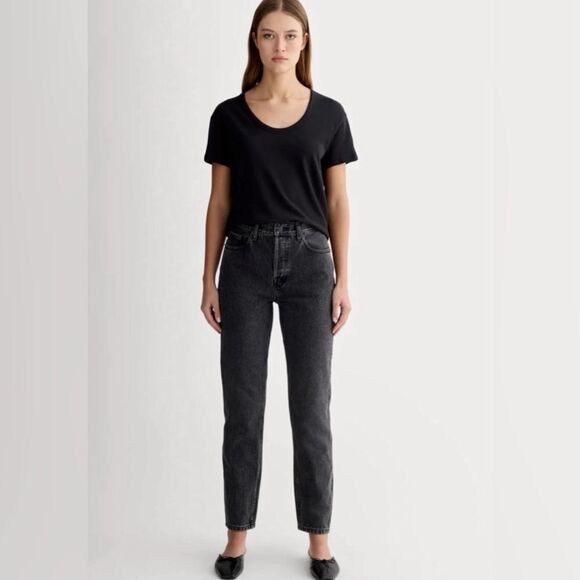 Everlane Denim - Everlane the 90s cheeky jean cropped washed black